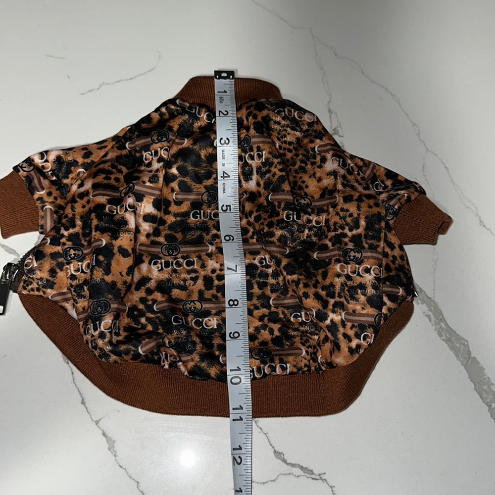 Fancy GG dog zippered jacket fits as a small *NEW*